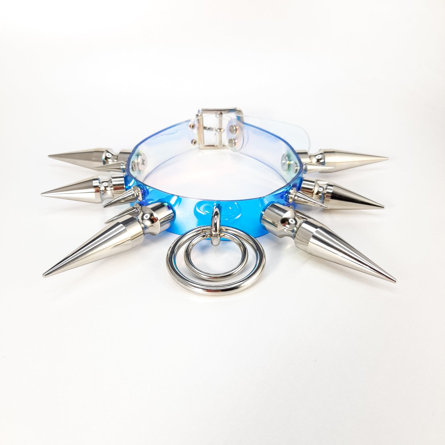 Lil Monster holographischer riesiger Spike-Ring-Halsband