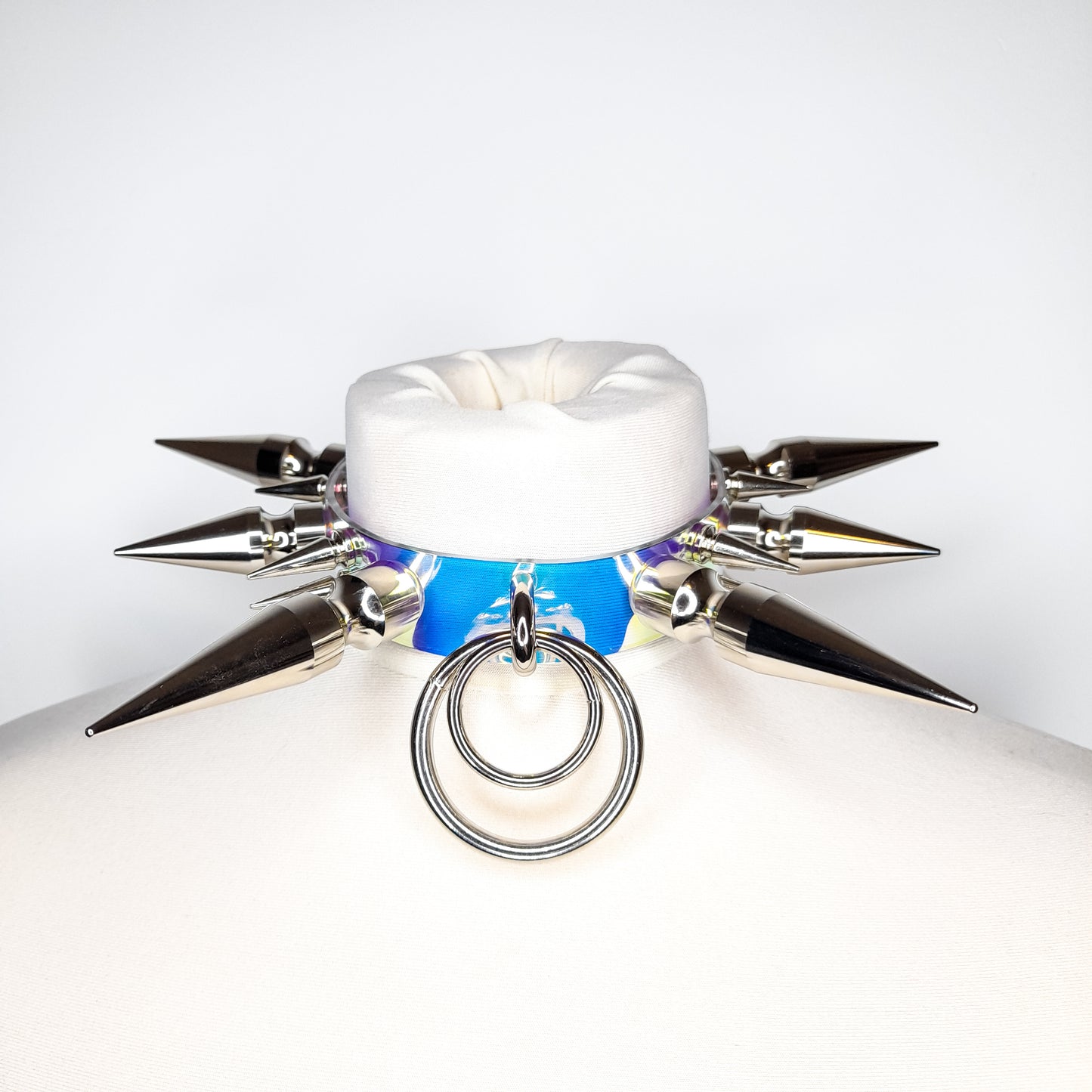 Lil Monster holographischer riesiger Spike-Ring-Halsband