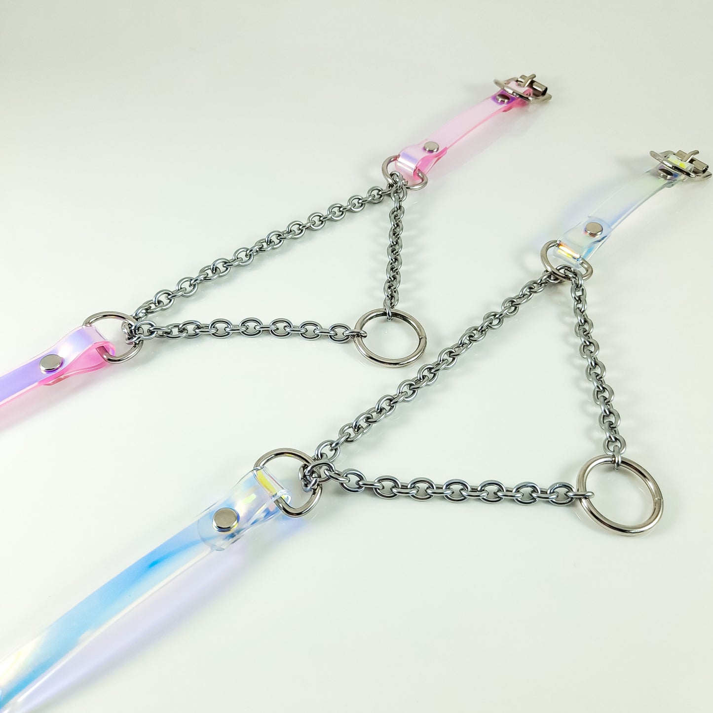 Mini Martingale O Ring Collar Choker in Iridescent Colours