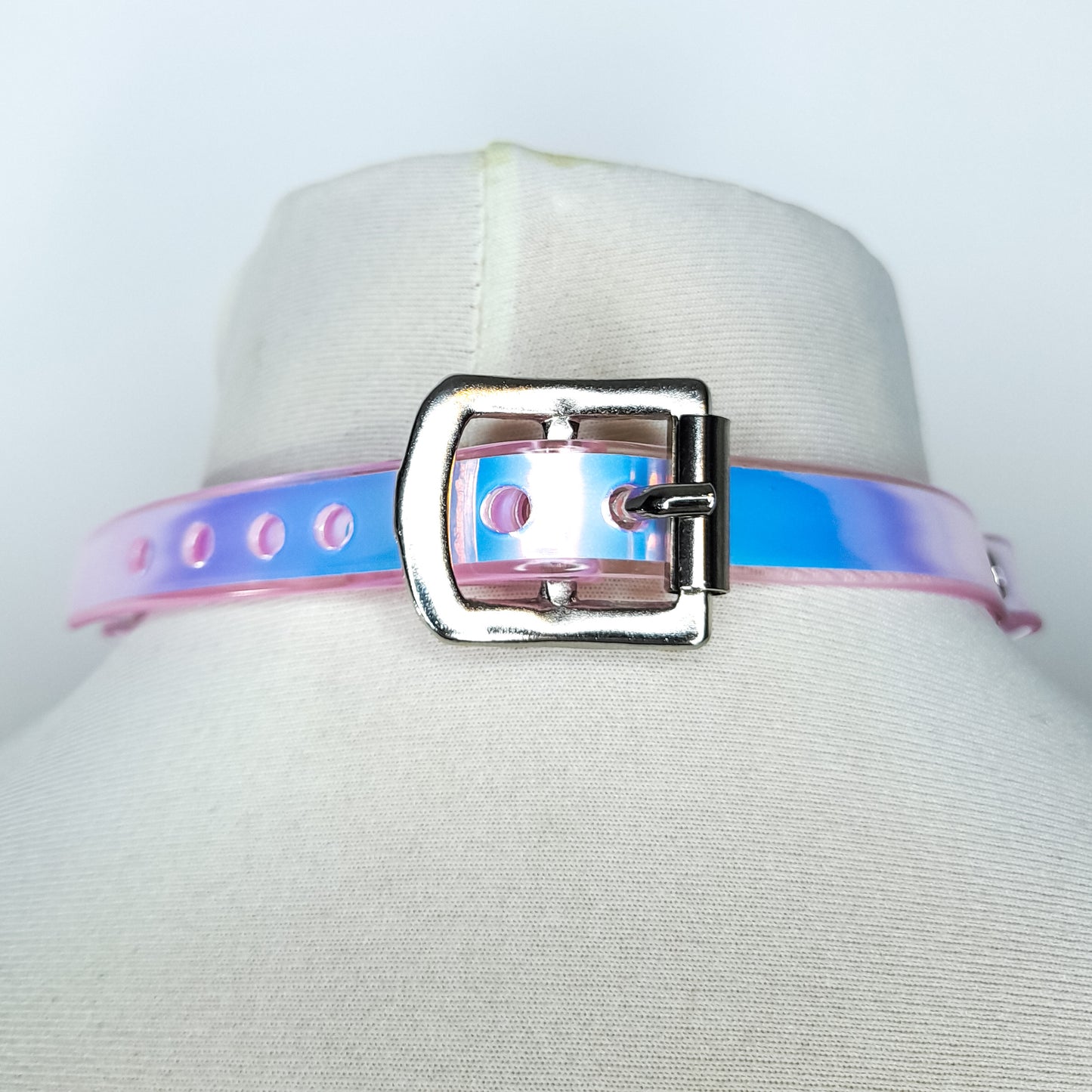 Mini Martingale O Ring Collar Choker in Iridescent Colours