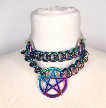 Heiden Regenbogen Pentagramm Martingale Kettenhalsband