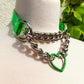 Hedone Green Heart Ring Martingale Choker