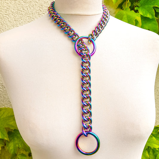 Carnal Rainbow O Ring Slip Chain Necklace