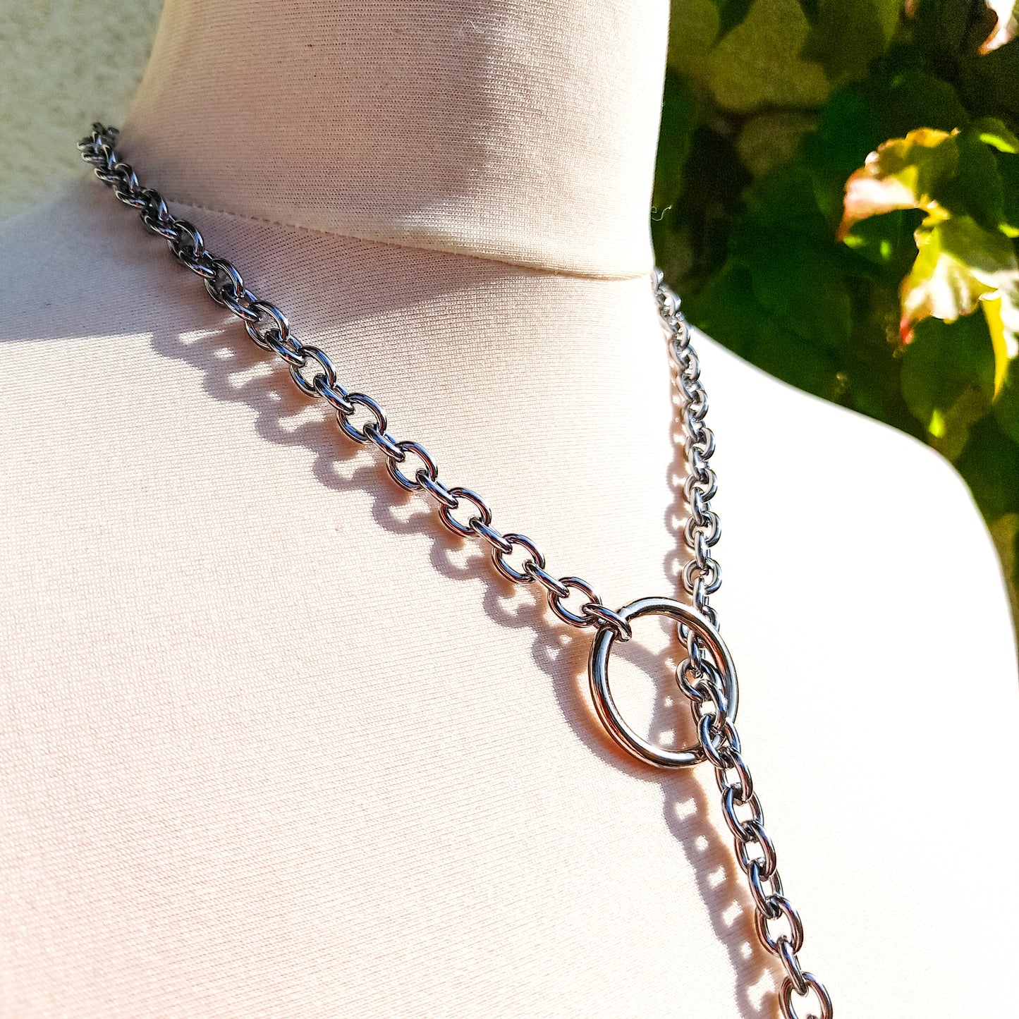 Serpent Silver Slip Chain Necklace