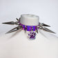 Ruff Purple Spiked Paw Charm Choker