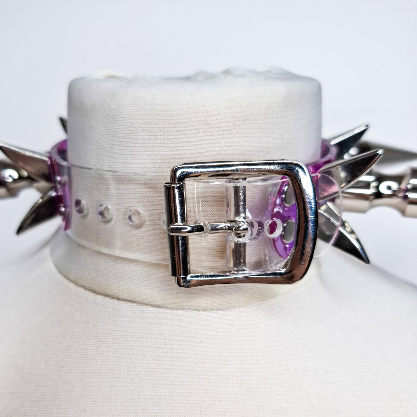 Ruff Purple Spiked Paw Charm Choker