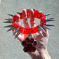 Good Boy Red Spiked Paw Choker