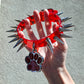 Good Boy Red Spiked Paw Choker