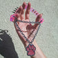 Pink Spiked Martingale Chain Collar Choker