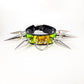 Heartbreaker Holografischer, riesiger, mit Stacheln besetzter Herzring-Halsband