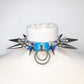 Hellion Holographic Huge Spiked Ring choker